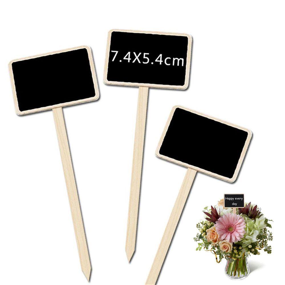 Greenhouse  House Decorations Plants Tags Classification Marker Wooden Chalkboard Garden Tools
