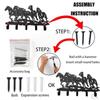 Metal Key Holder with 5 Hooks Home Decor Decorative Wall Hook for Entryway Doorway