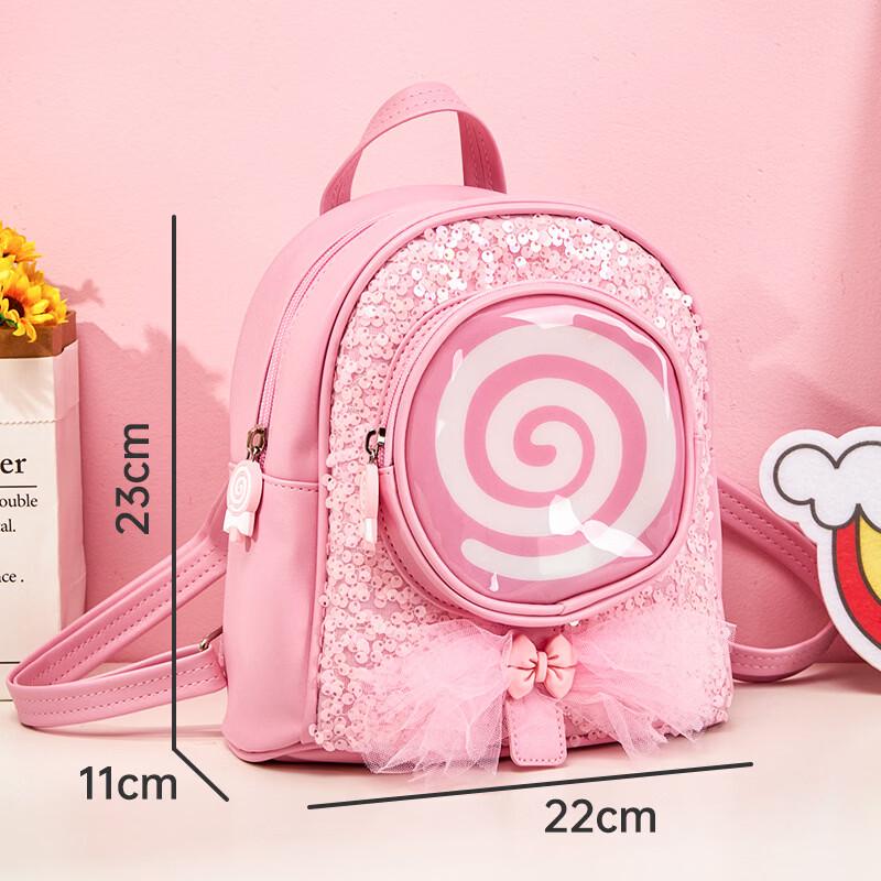 MDNG Toddler Girls Pink Lollipop Princess Backpack