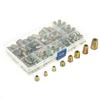 140PCS Zinc Alloy T-Shaped Trapezoidal Nuts with Washers - Internal & External Threads Pre-embedded Set