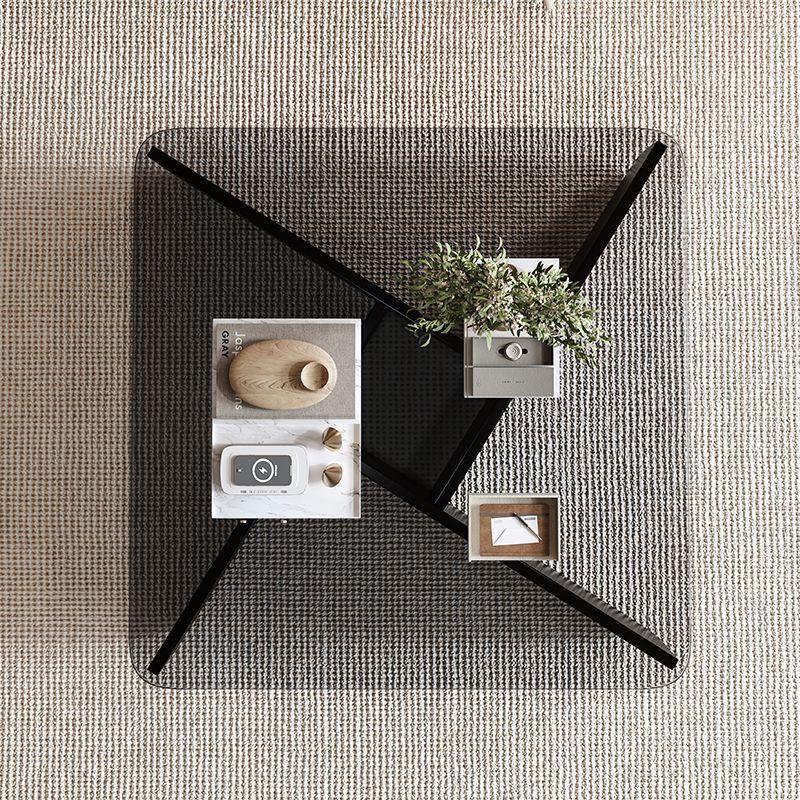 Donzhu Minimalist Glass Round Coffee Table