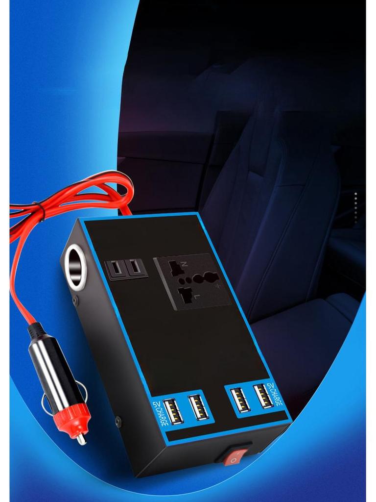 High-Power Car Inverter: 12V/24V To 220V Truck Charger Transformer
