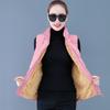 Autumn and Winter Down Cotton Outside Wear Stand-up Collar Vest Padded Horse Jacket Warm Shoulder Sleeveless Jacket Plus Size