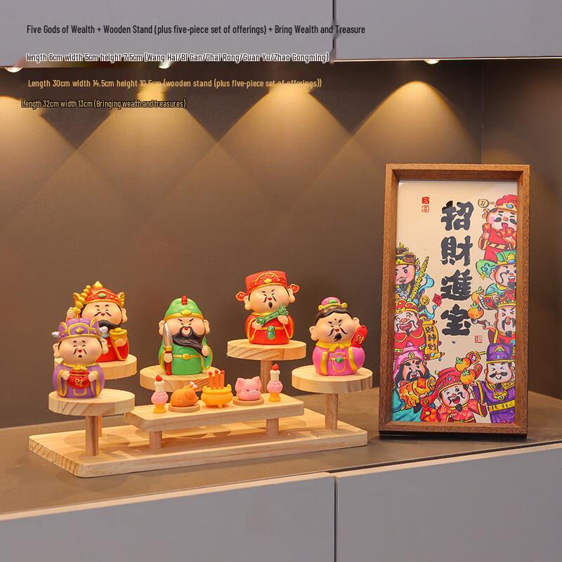 Handun Five-Way God of Wealth Decor