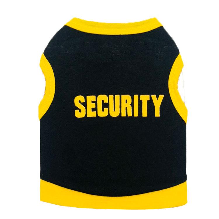 Spring/Summer Cotton Security Guard Vest for Small Dogs and Cats