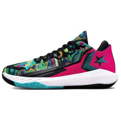 All Star BB Jet Runde Spitze Schnürung Stoff Niedrige Sohle Basketballschuhe Unisex Rosenrosa/Schwarz/Blau/Grün
