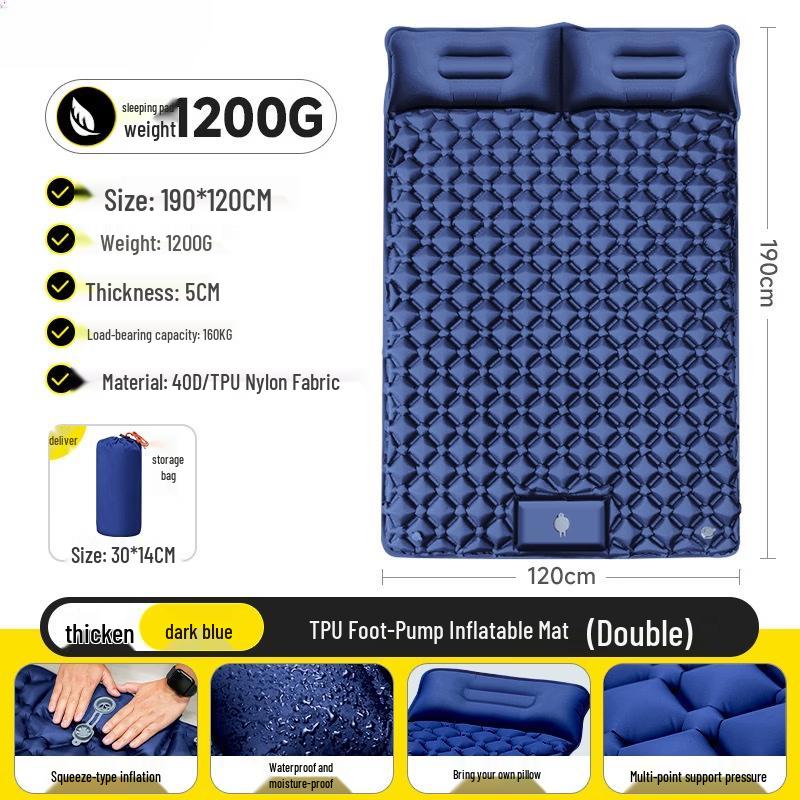 ZISIZ Outdoor Inflatable Camping Sleeping Pad