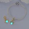 Original Copper Luminous Firefly Charm Earring Ring Necklace Jewelry Set For Woman Fit Jewelry Diy