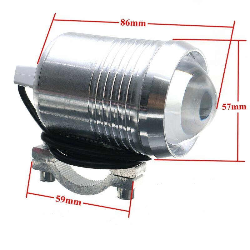 2Pcs 30W U2 Motorcycle LED Fog Lights Waterproof Metal Motorbike Driving Headlight High/Low Beam With Switch