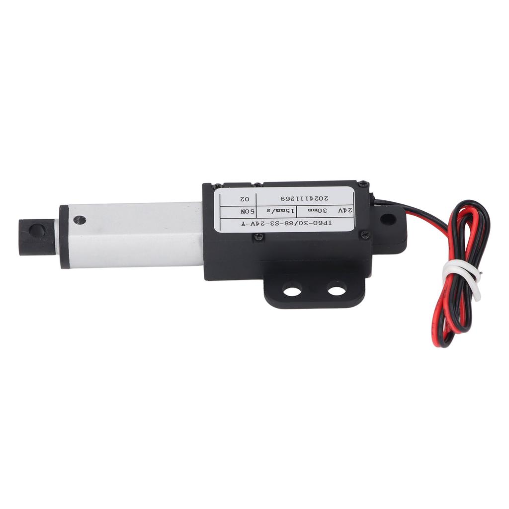 Mini Electric Linear Actuator 24V 30mm Stroke 50N Thrust 15mms Speed IPX4 Water Proof Electric
