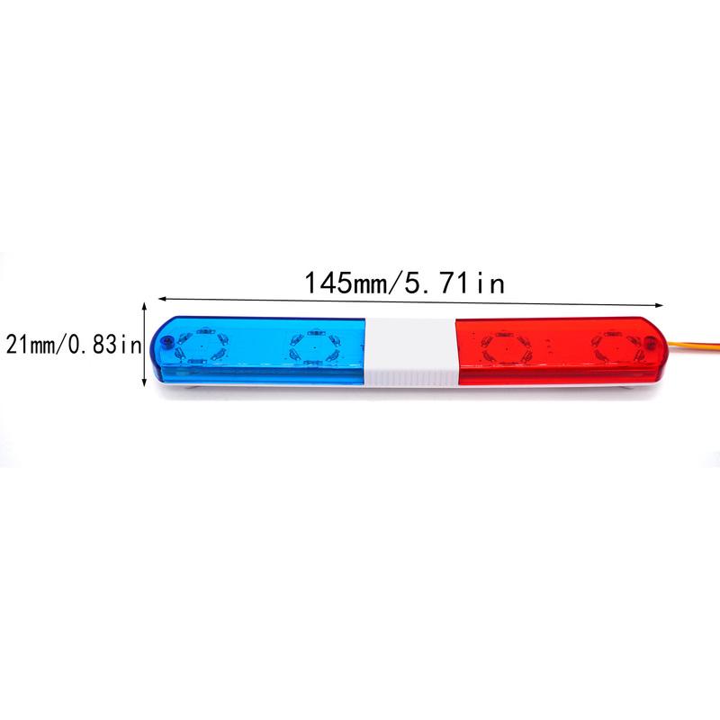 105/108/115/145mm Multi-function Flashing LED Police RC Car Light Bar for RC Car HSP Kyosho Traxxas Tamiya SCANIA Axial SCX10