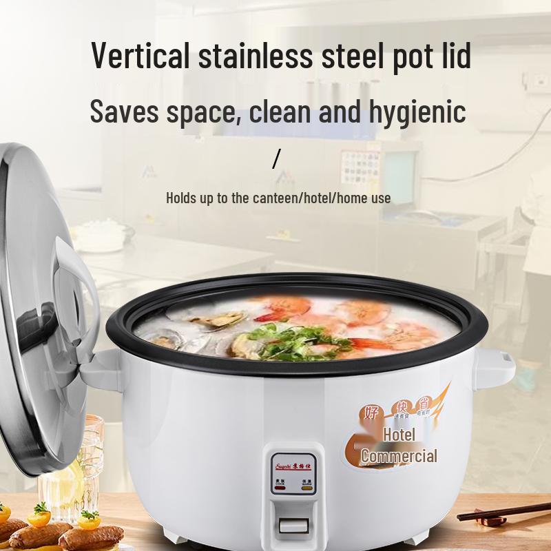 Large Capacity Multifunctional Electric Rice Cooker (8L-45L) for 8-60 People, Ideal for Commercial and Restaurant Use