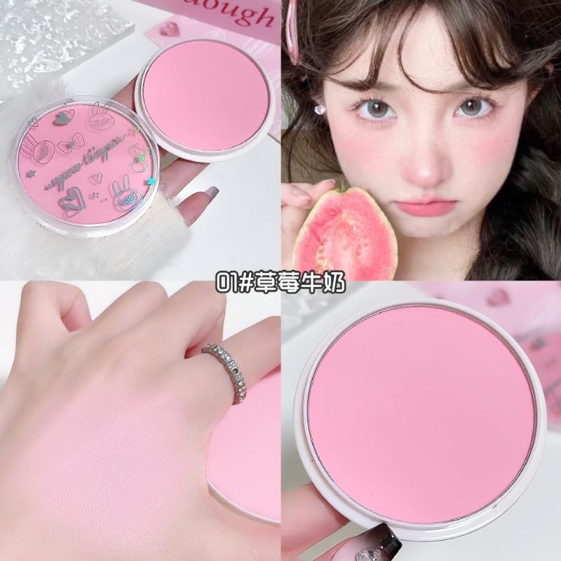 Korean Style Matte Single Color Blush For Natural Complexion
