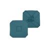 Coussin Galette De Chaise - 40x40cm - Turquoise - 4 Rabats - 100% Polyester