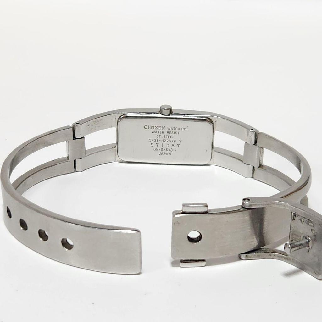 Used Citizen XC Rectangular Cut Glass Bangle Watch, Working Condition