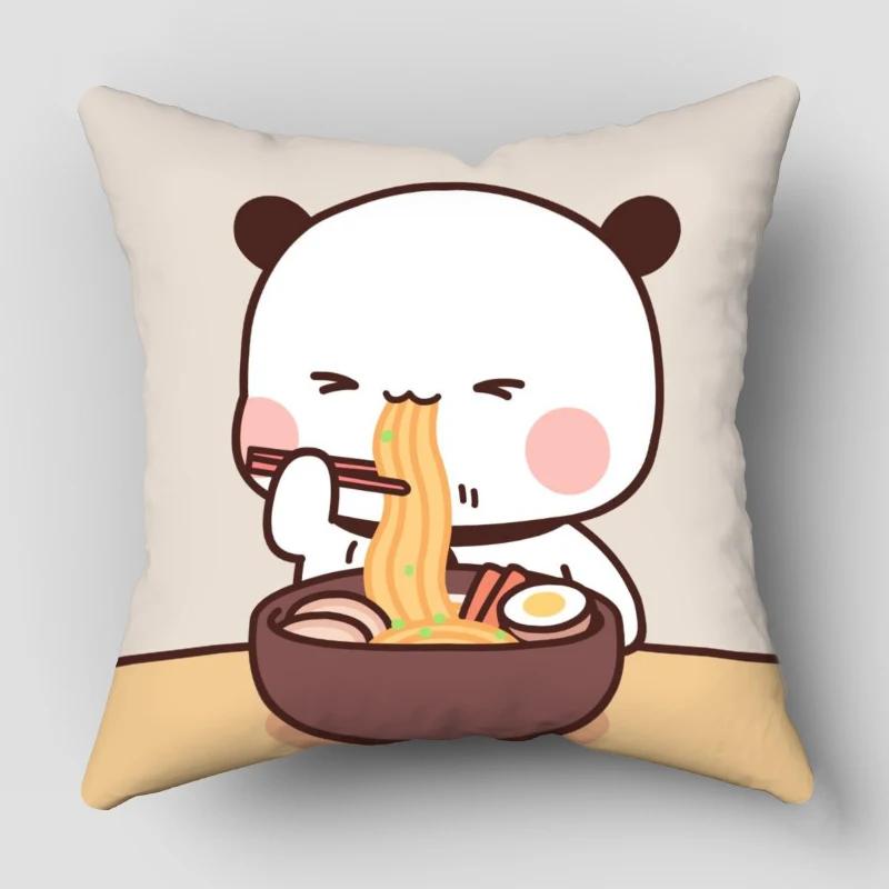 Bear Hug Pillow Case Bubu Dudu Cartoon Series For Home Decorative Pillows Cover Invisible Zippered Throw PillowCases