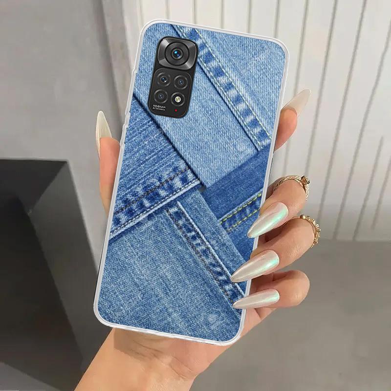 Jeans Cowboy Denim Printed Phone Case for Xiaomi Redmi Note 15 14 14S 13 12S 12 Pro 11S 11 Plus 11T 11E 10S Soft Funda Print She