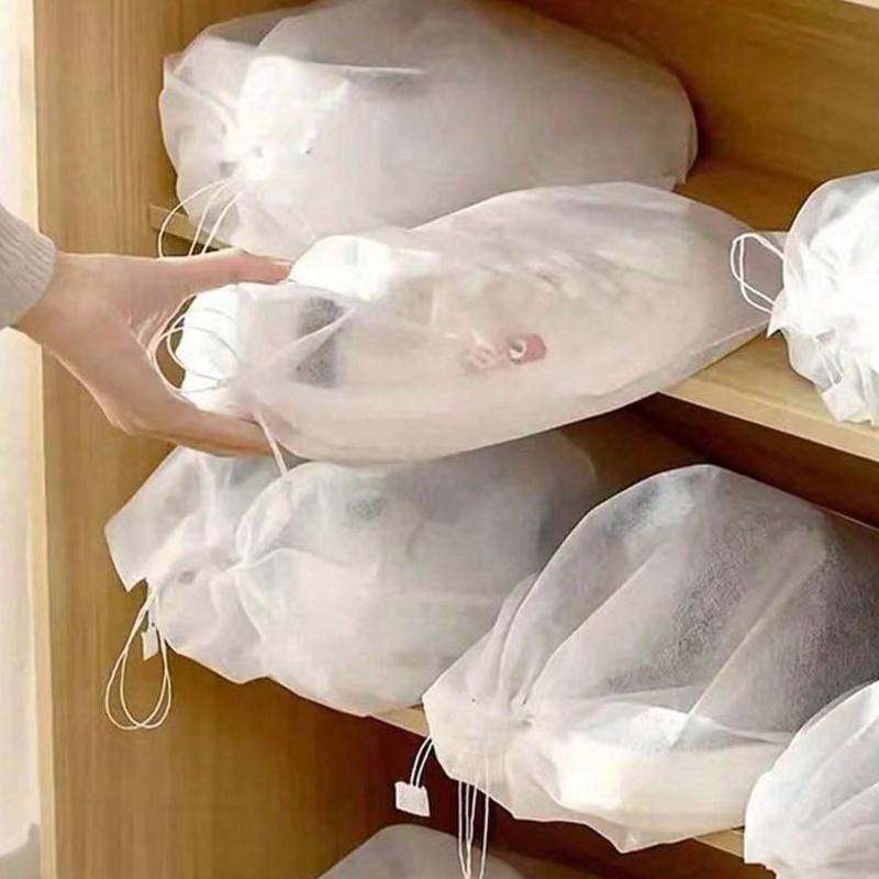 

1 шт. Сумка для обуви, Нетканая дорожная сумка-коробка, Сумка на шнурке для кроссовок, для спортзала, тапочек для бега, косметичка, дорожная сумка для туалетных принадлежностей, органайзер для макияжа 32x48cm белый