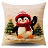 Soft Fabric Christmas Pillow Cover Square Sofa Pillow Case New Holiday Throw Cushion  Home Decor
