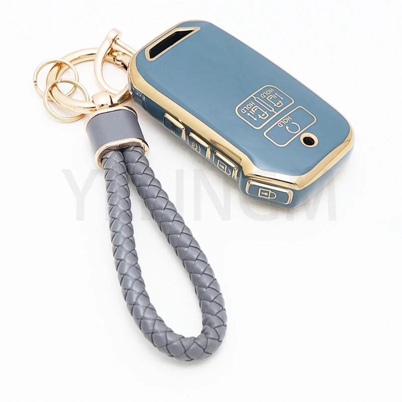YELINGM TPU Car Remote Key Case Cover Shell Fob For Kia Carnival 2021 2022 Sedona  KA4 EX SX Carnival LX Fiesta 2023 Accessories