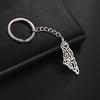 Dreamtimes Fashion Stainless Steel Keychain Necklace Car Bag Pendant Charm Muslim Amulet Islamic Rune Jewelry Gift