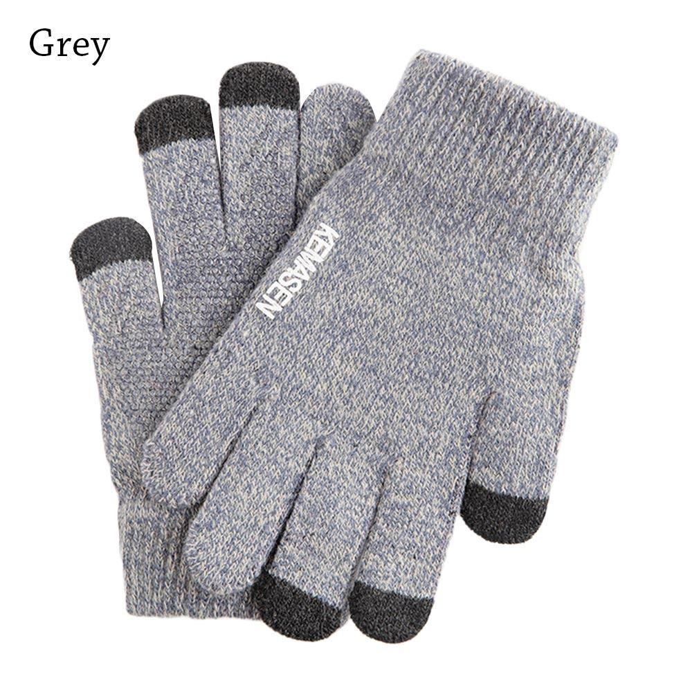 Warm Touch Screen Mitten Thicken Non-slip Gloves Fashion Knitted Gloves  Men Women