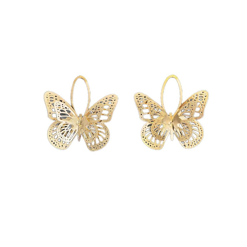 Elegant Gold Butterfly 3D Ear Cuff Earrings