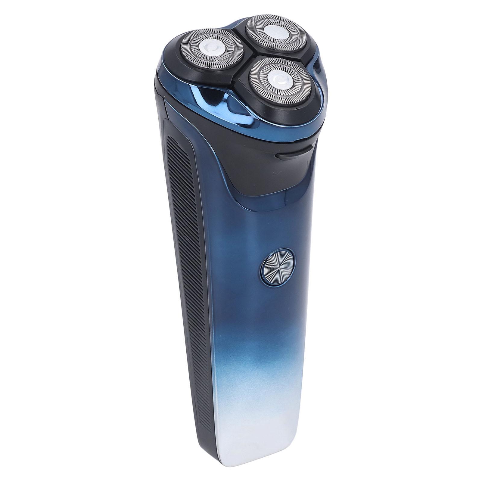 

Электрический триммер для бороды для мужчин, 3 головки, 6200 об/мин, USB-перезаряжаемый, водонепроницаемый, с низким уровнем шума