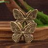 Vintage Brass Butterfly Figurine – Miniature Animal Statue for Home Decor & Desk Ornament