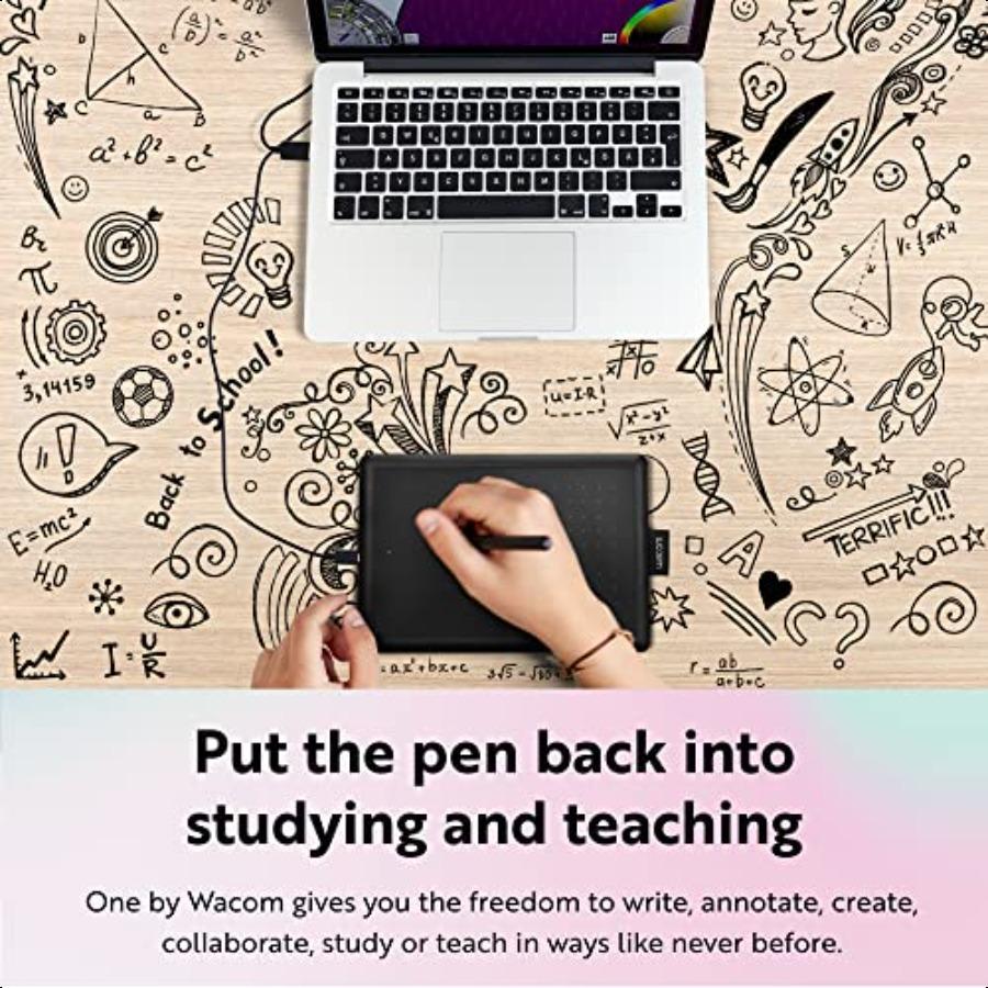 

Графический планшет для рисования One by Wacom Small 8,3 x 5,7 дюйма Портативный Универсальный для студентов и создателей Эргономичный 2048 Prure S United States