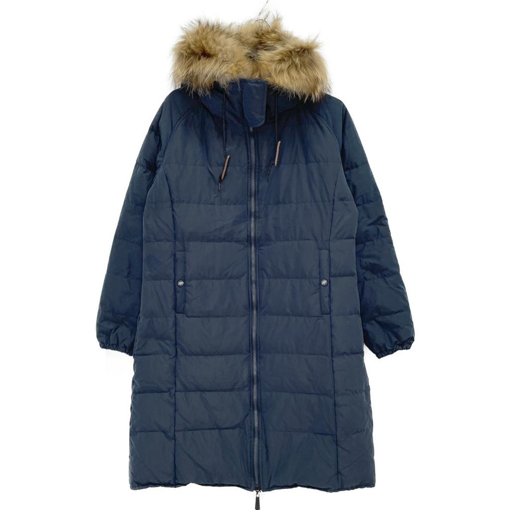 HUNTING WORLD 72JK62 Navy Fur Hooded Down Coat coat 44 NavyUsed