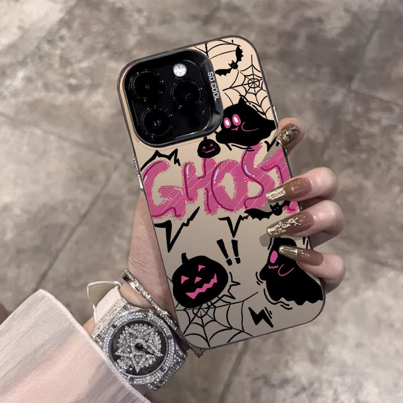 Halloween Ghost Pumpkin Pattern Phone Case For Samsung Galaxy S25 Ultra S24 S23 S22 S21 S20 Plus FE A15 A35 A54 A55 5G Cover