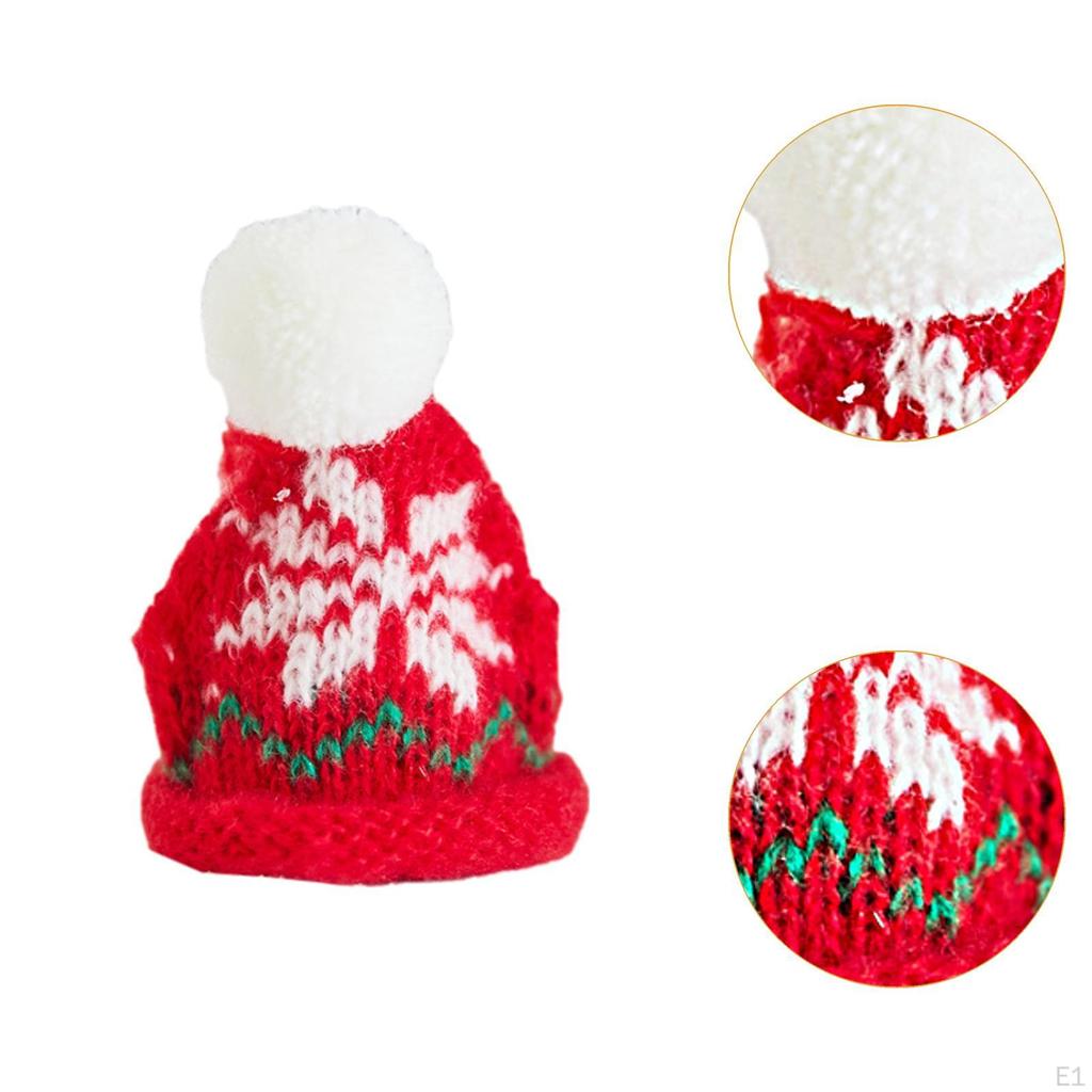 Christmas Mini Knit Hat Decoration Decorative Holiday Cute DIY Accessories Tiny