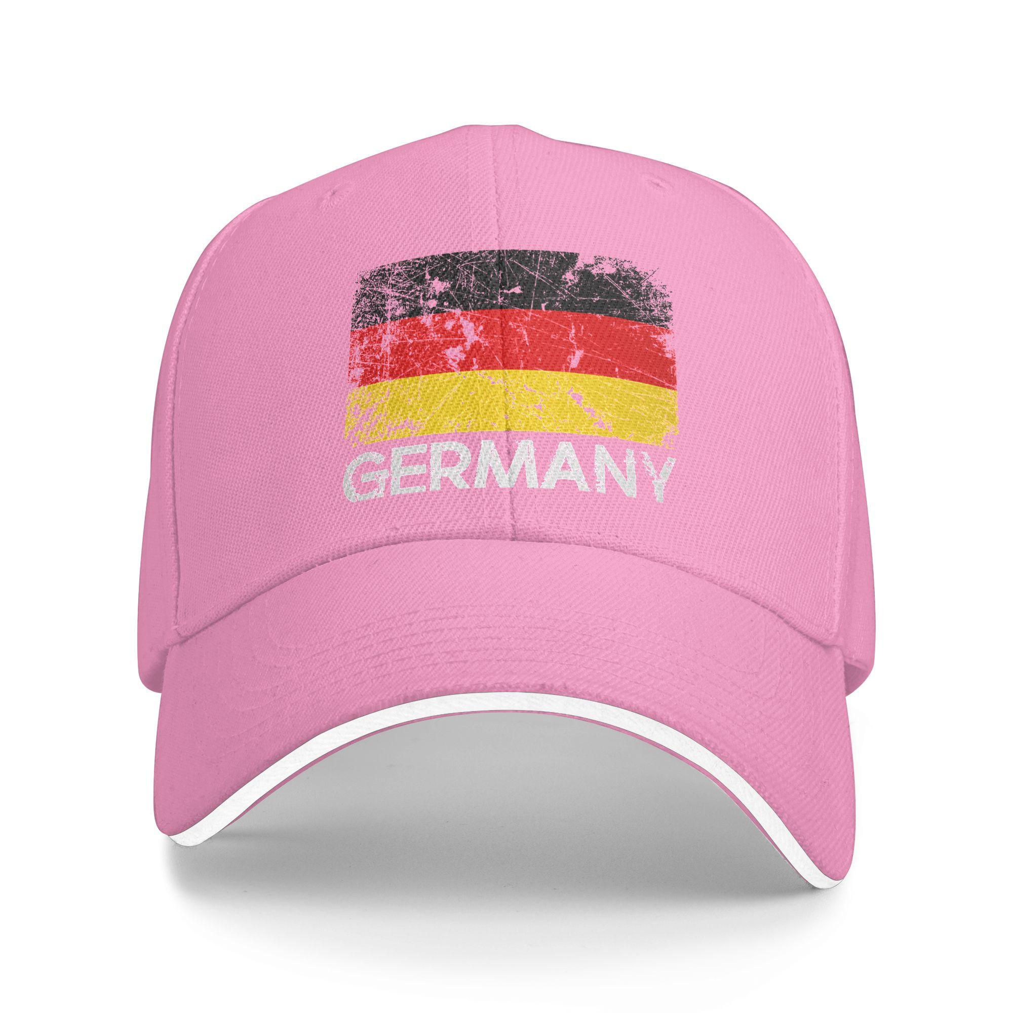 

Deutschland Flag of German Baseball Cap Couple Women Print Trucker Hat Summer y2k Retro Outdoor Gym Breathable Snapback Cap One Size розовый
