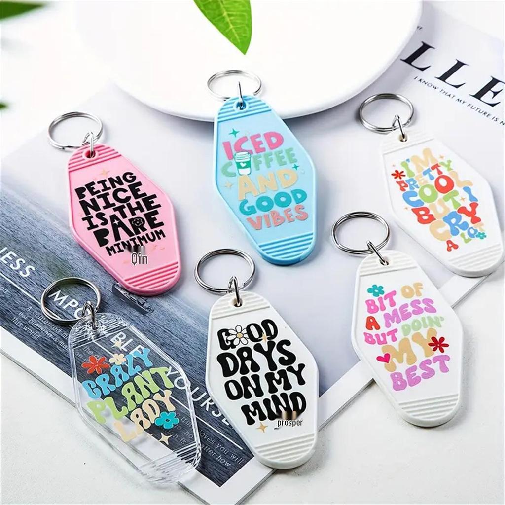 Hotel Guesthouse ABS Plastic Keychain Tag and Key Hanger Pendant