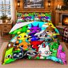 Sprunki Pattern Bedding 3Pcs Set Bed Sheet And Pillowcases For Indoor Bedroom
