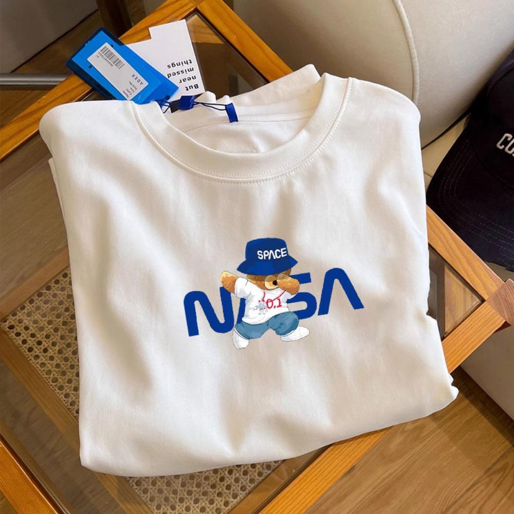 Women's Cotton Short-Sleeved T-shirt Summer Women's Loose White Short-Sleeved Shirt