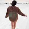 Women's Autumn/Winter European & American Print Velvet Hoodie