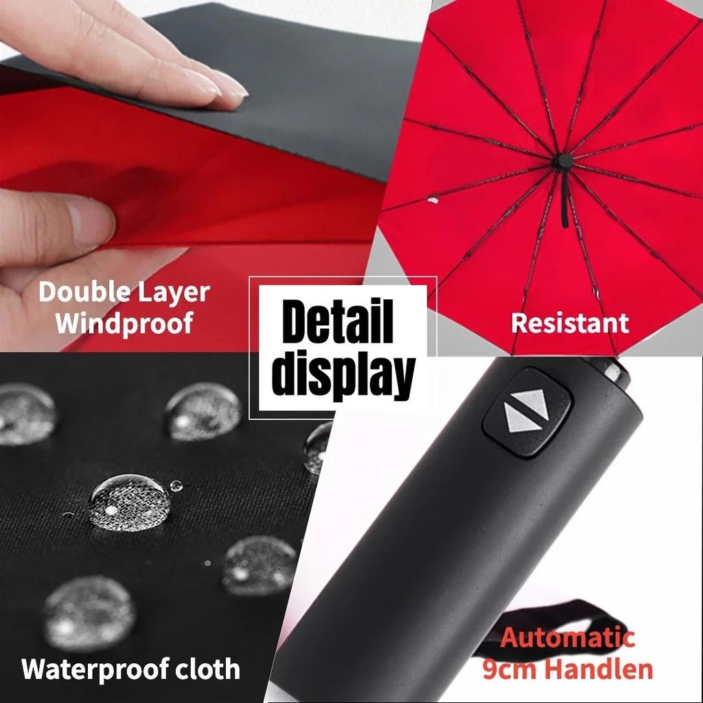 10-bone Double-layer Umbrella Outdoor Parasol Fully Automatic Opening and Closing of Windproof and Rainy Umbrella