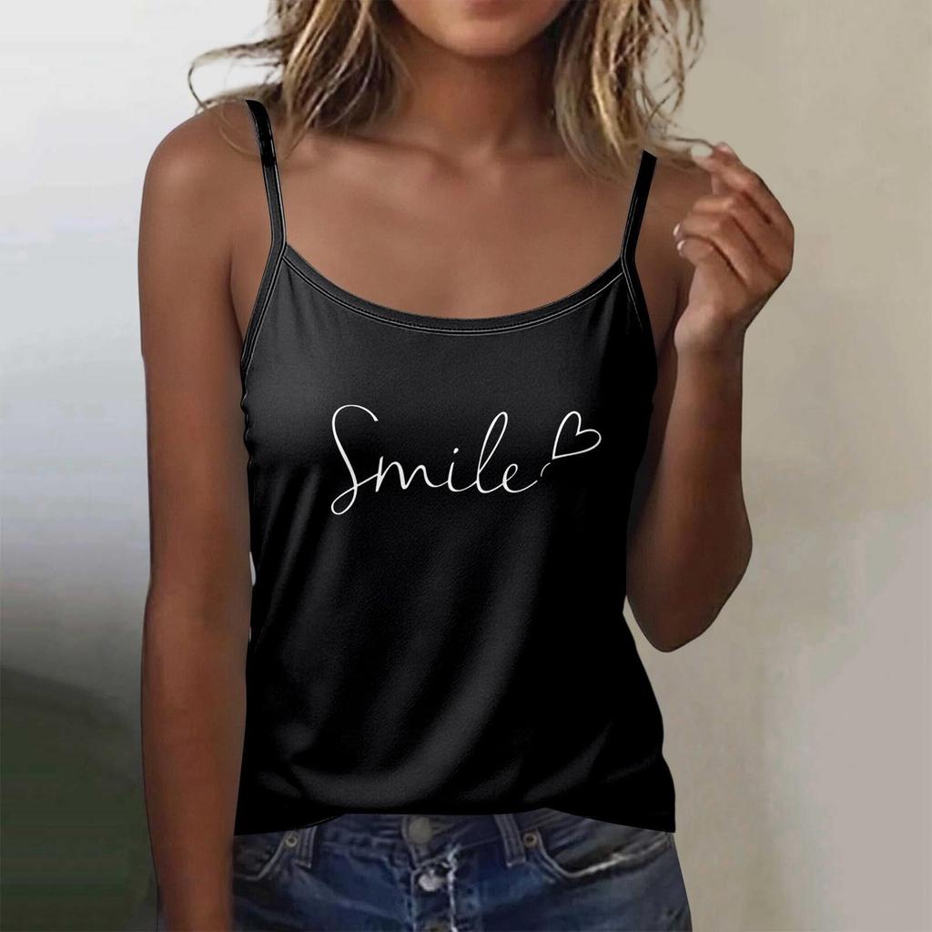 Women's Basic Sleeveless Slim Fit Stretchy Camisole Tank Top with Round Neck and Adjustable Straps Suitable for Layering and Casual Wear