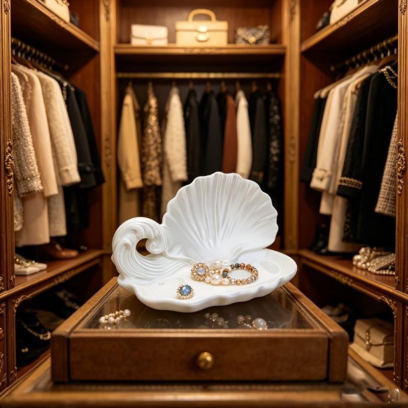 Ozeanwelle Muschelförmige Exquisite Schmuckaufbewahrungsschale Stilvolle Accessoire-Schale Für Schmuck Geschenkaufbewahrung Schmuckstücke