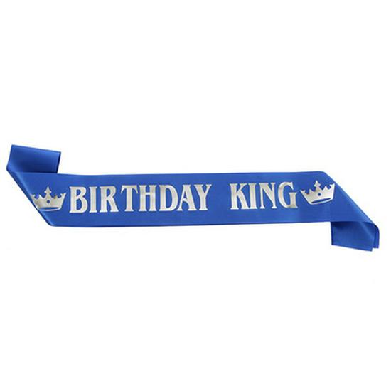 Birthday Sash & Crown Badge for Boyfriend or Husband Celebration - Party Decoration & Photo Props