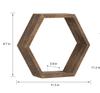 1PC Shelving Wall Hanging Wooden Hexagonal Frame Lattice Succulent Plant Frame Living Room Wall Decoration Top Wall Hanging Frame for Home
