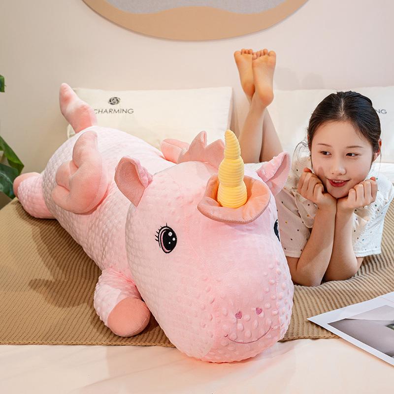 Large Pink Tumble Unicorn Pillow Plush Toy Doll Unicorn Doll Girl Comfort Puppet Doll
