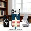 S-Statue L-Liberty America USA Flag Phone Case Magnetic For iPhone17 16 15 14 13 12 Pro Max For Magsafe Wireless Charging Cover