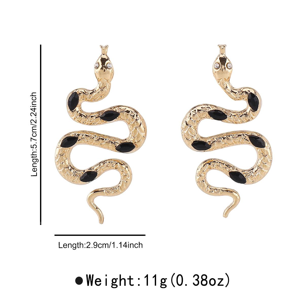 Женские Модные Винтажные Серьги-Змеи с Капающим Маслом Минималистичный Уникальный Дизайн Роскошные Высококачественные Элегантные Серьги