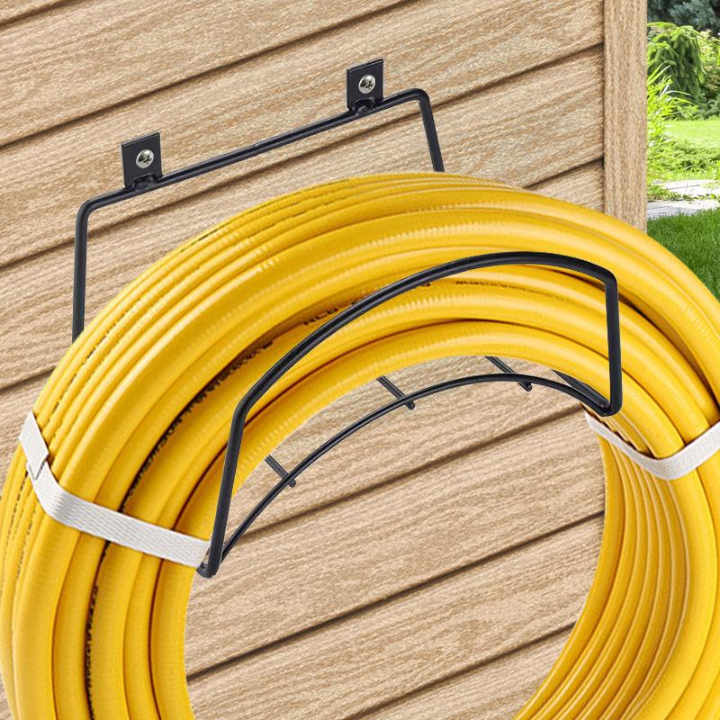 Garten-Wandmontierter Wasserrohr- und Schlauchaufbewahrungsständer Metallschlauchhalter Feste Installation Kohlenstoffstahl-Wasserrohrständer