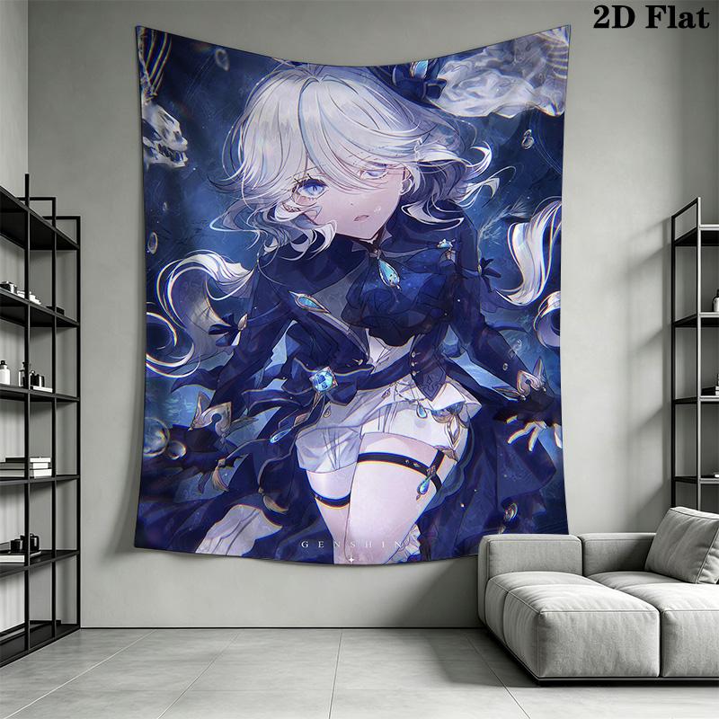 Genshin Impact Fina Pattern Home Decor Tapestry, Wall Hanging, Decorative RV Wall Cloth.SGT0917571