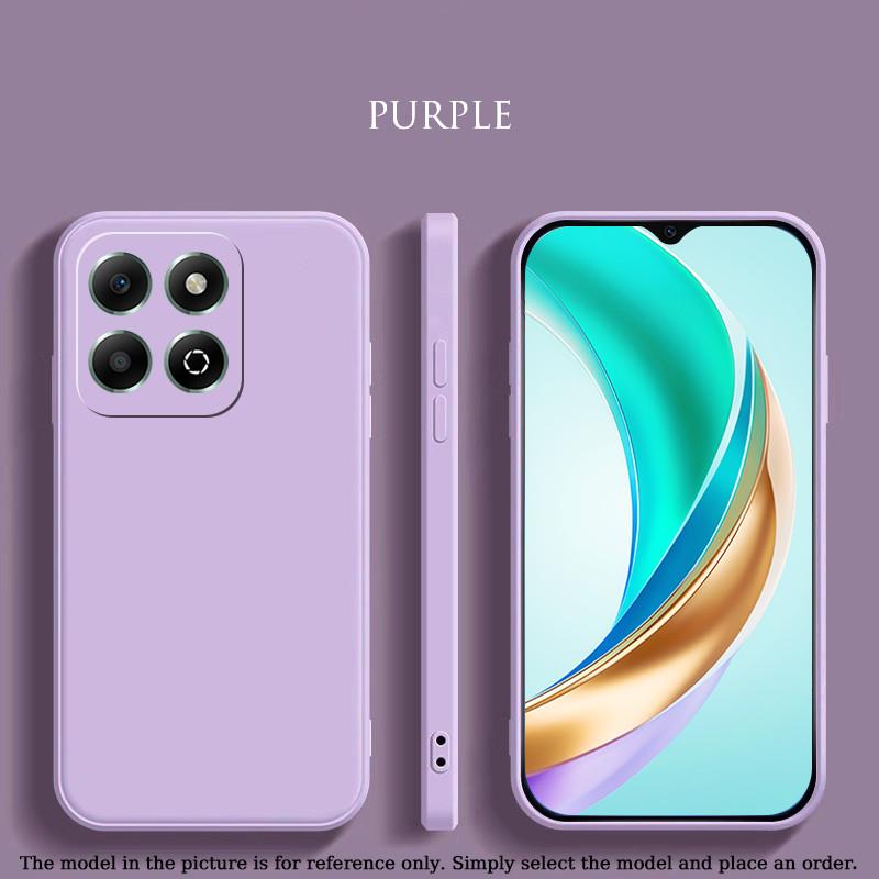 Liquid Silicone Case For Honor X6b X8b X8 5G X7 X6 X8 4G Matte Cover Shockproof Straight Edge Ultrathin Protective Soft Cover Shell