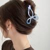 Jelly-colored Bow Back Head ClawLarge Hair Claw Updo Shark Clip Hair Accessory
